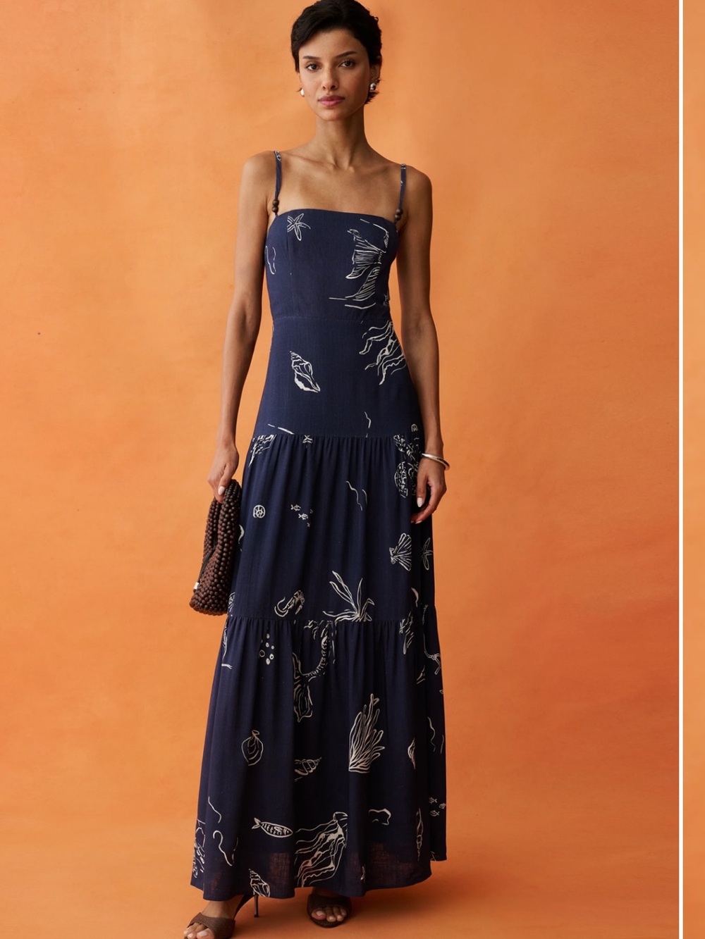 NWT ANAYA Zali Coastal Maritime Few Moda Maxi Dress 12 ,8 , 6 - Picture 3 of 12